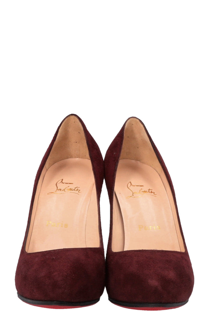 CHRISTIAN LOUBOUTIN Heels Suede Burgundy