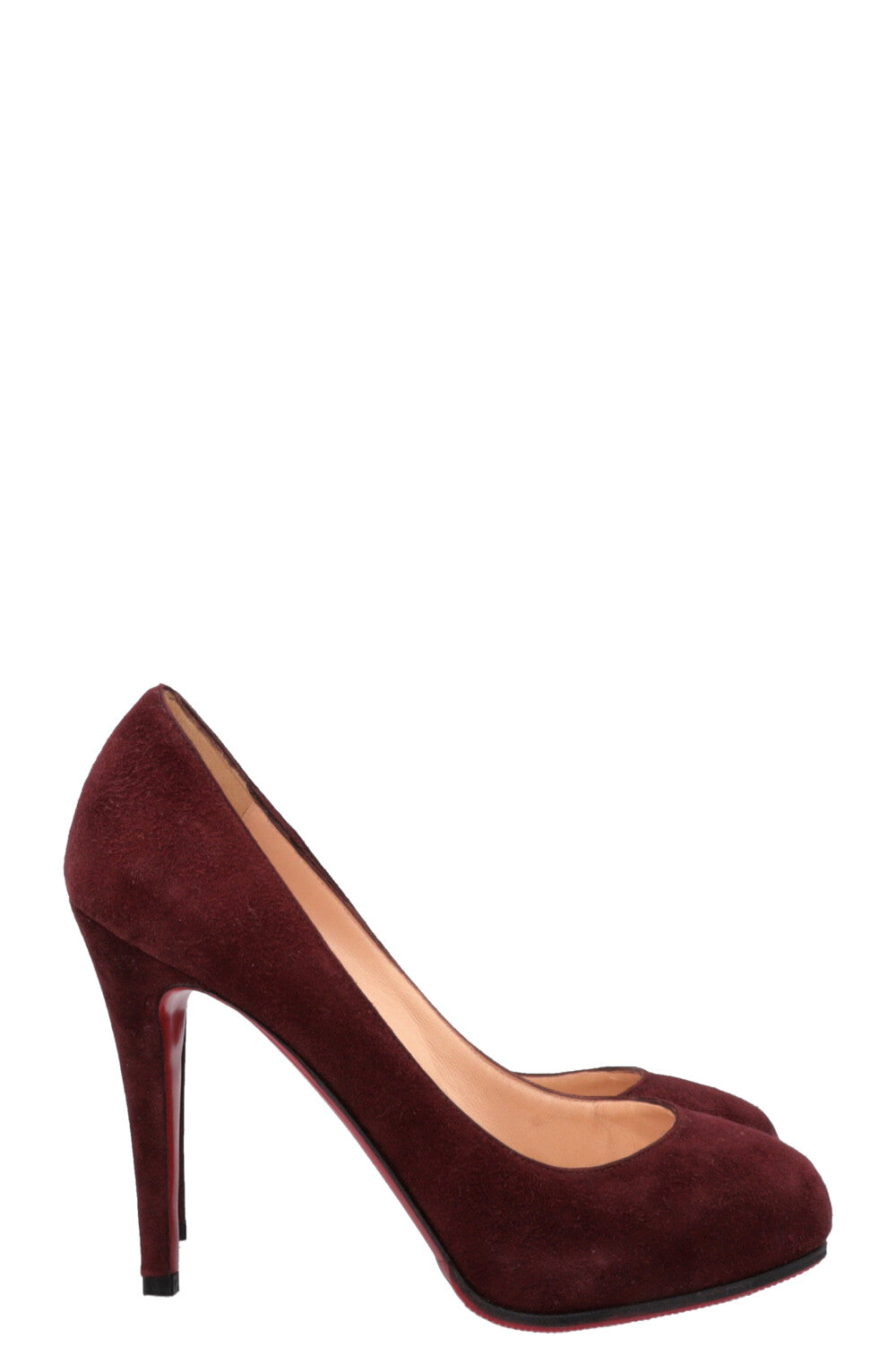 CHRISTIAN LOUBOUTIN Heels Suede Burgundy