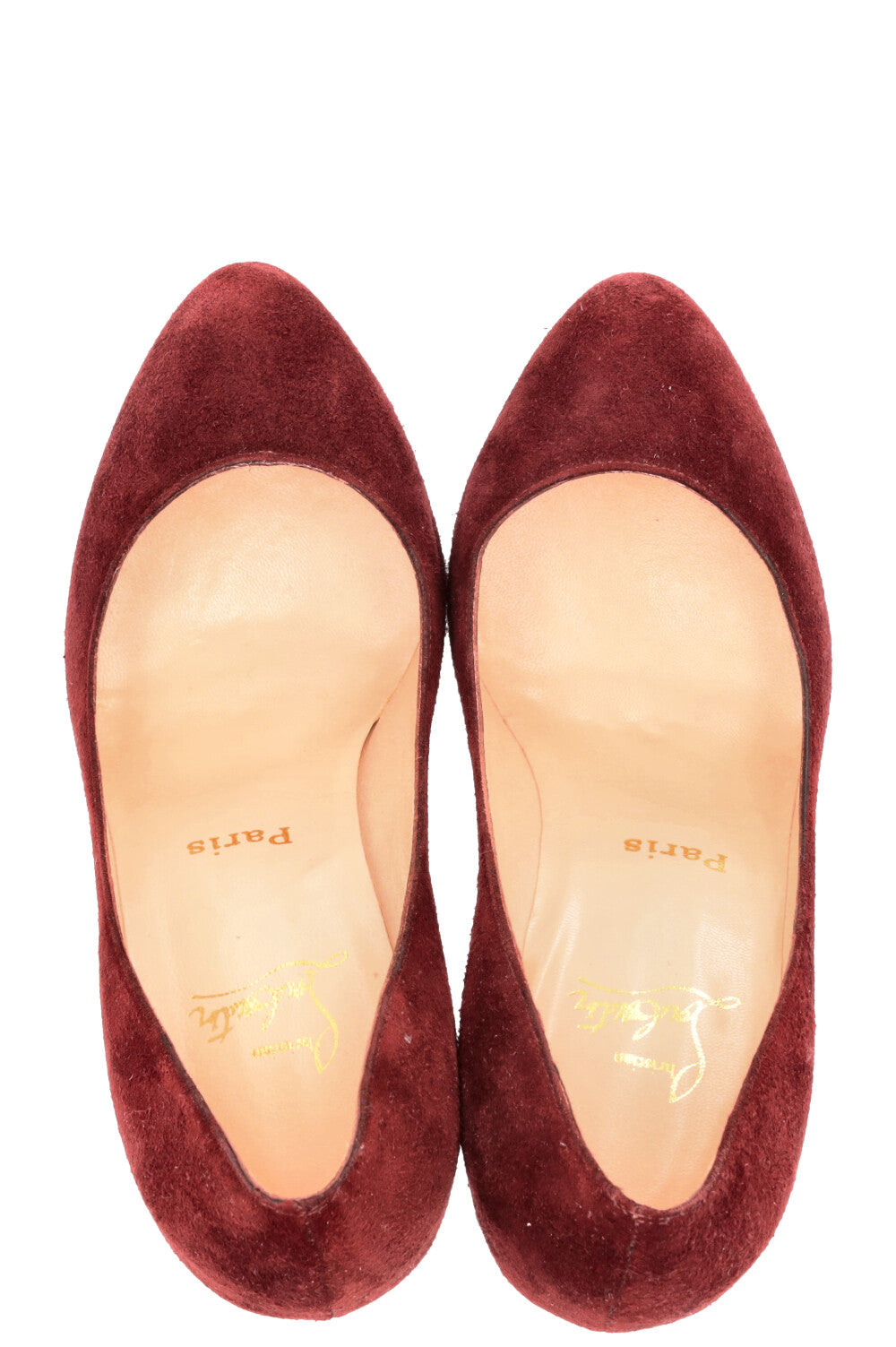 CHRISTIAN LOUBOUTIN Heels Suede Burgundy