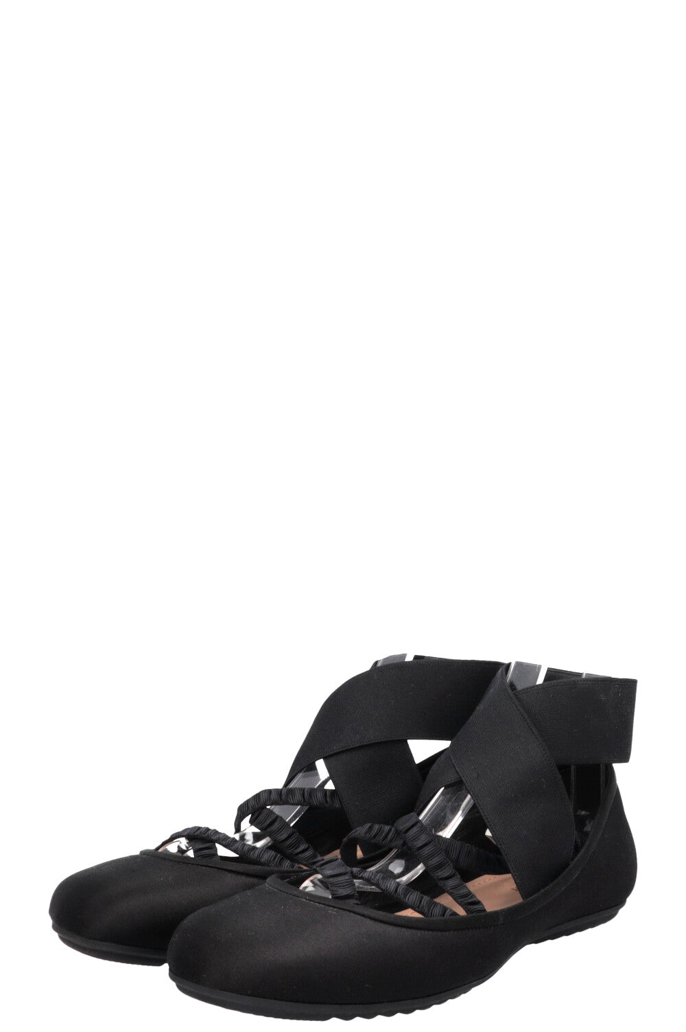 CHRISTIAN DIOR Shade Ballet Flats Satin Black