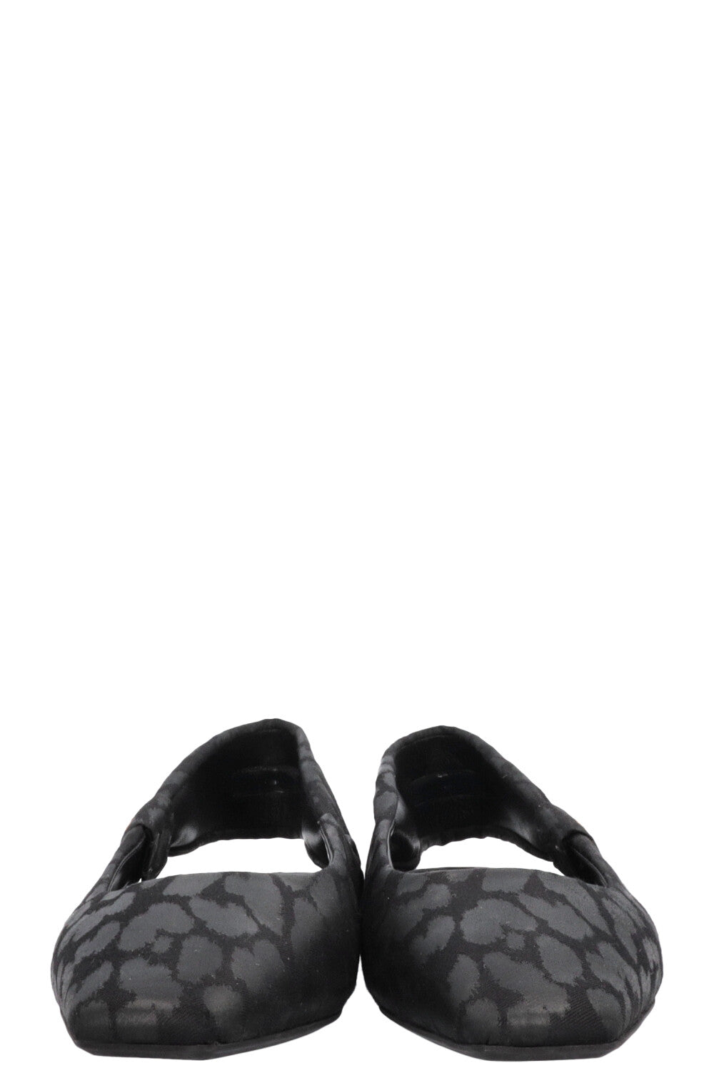 CHRISTIAN DIOR Mizza Slingback Flats Canvas Black