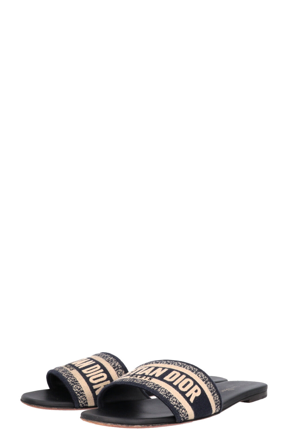 CHRISTIAN DIOR Dway Slides Cotton Navy