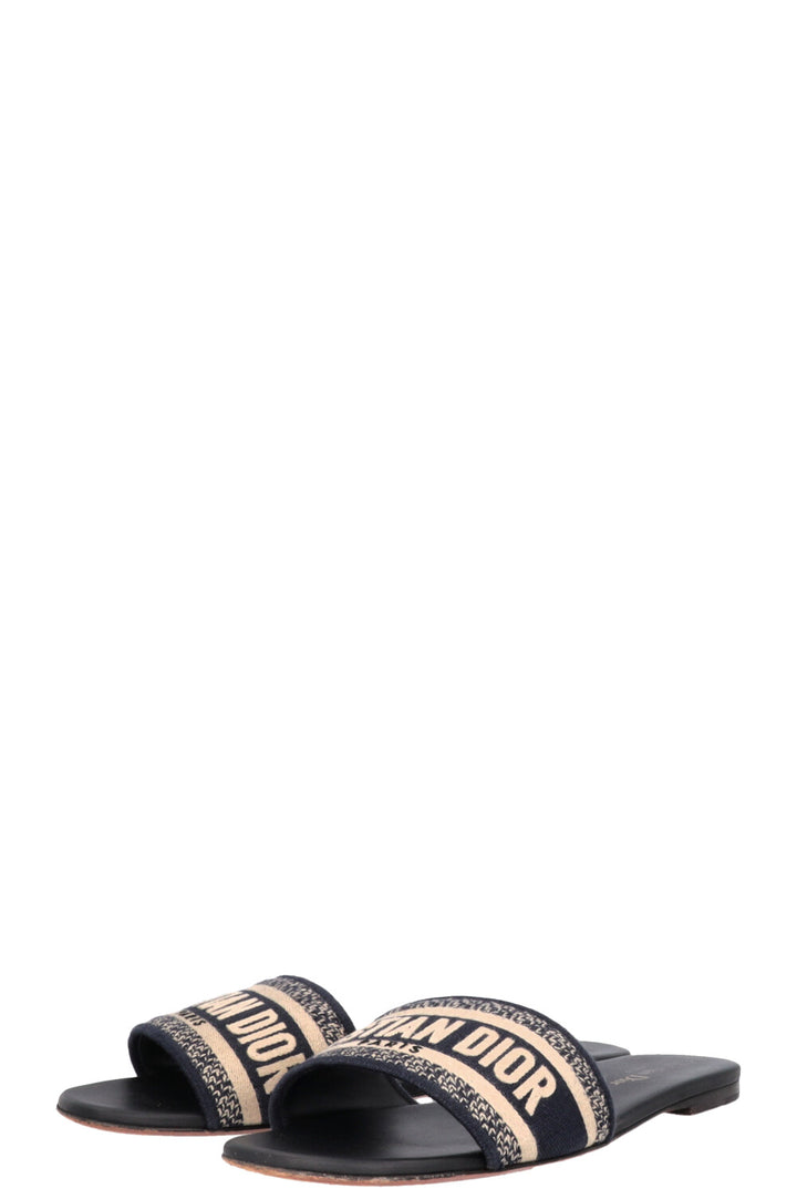 CHRISTIAN DIOR Dway Slides Cotton Navy