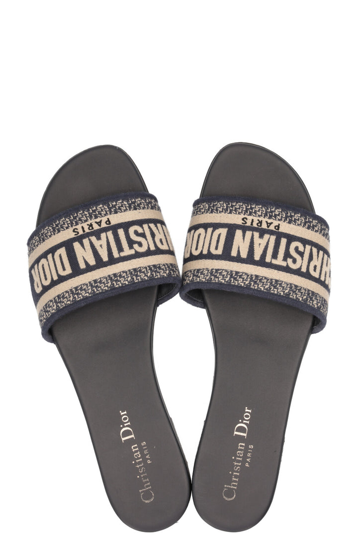 CHRISTIAN DIOR Dway Slides Cotton Navy