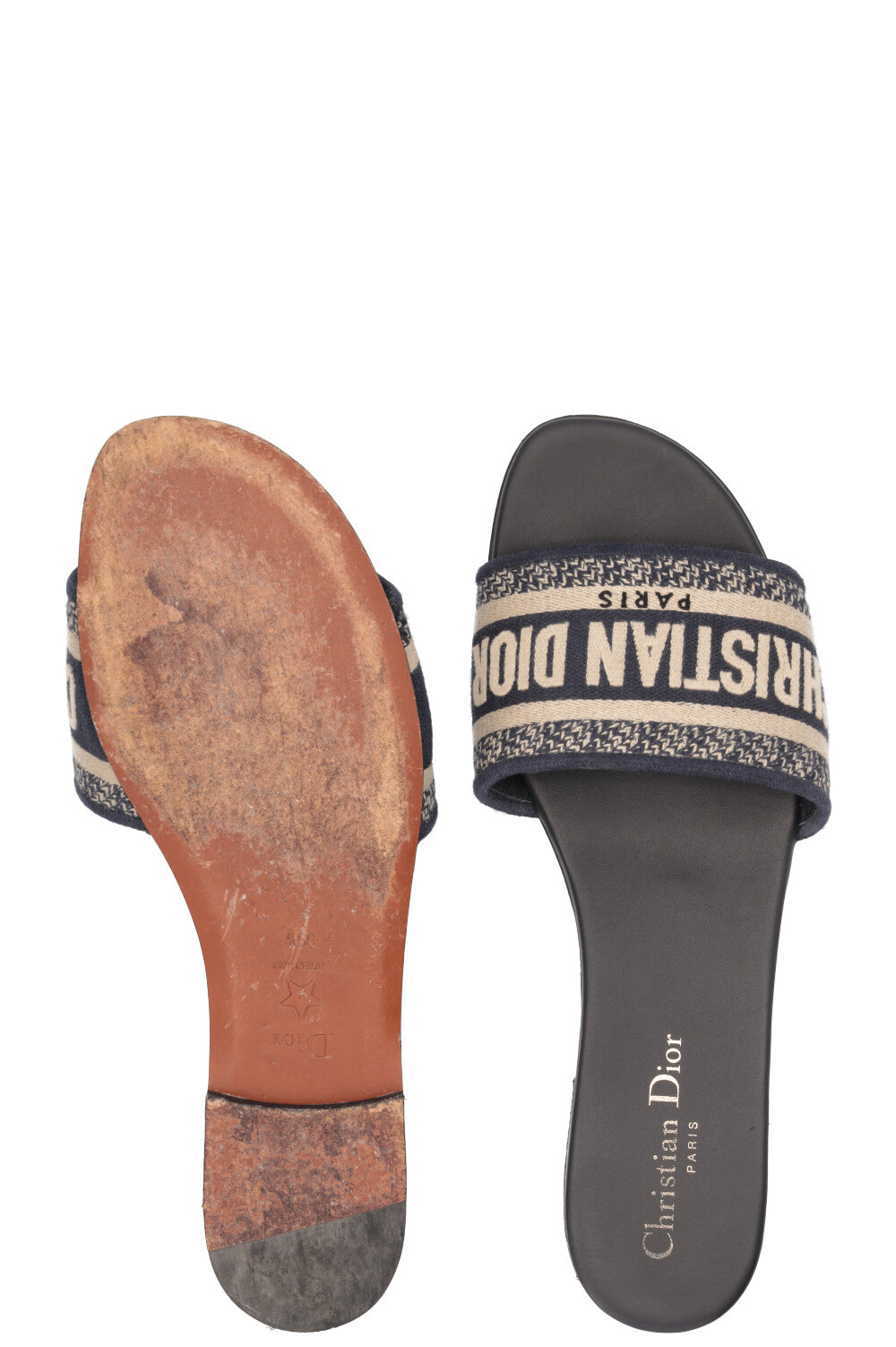 CHRISTIAN DIOR Dway Slides Cotton Navy