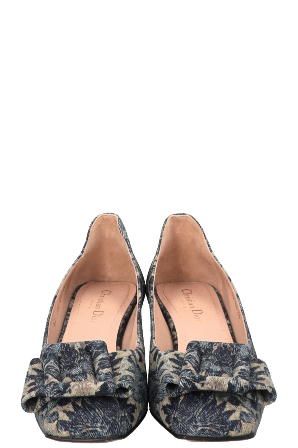 CHRISTIAN DIOR Idylle Bow Heels Blue Beige