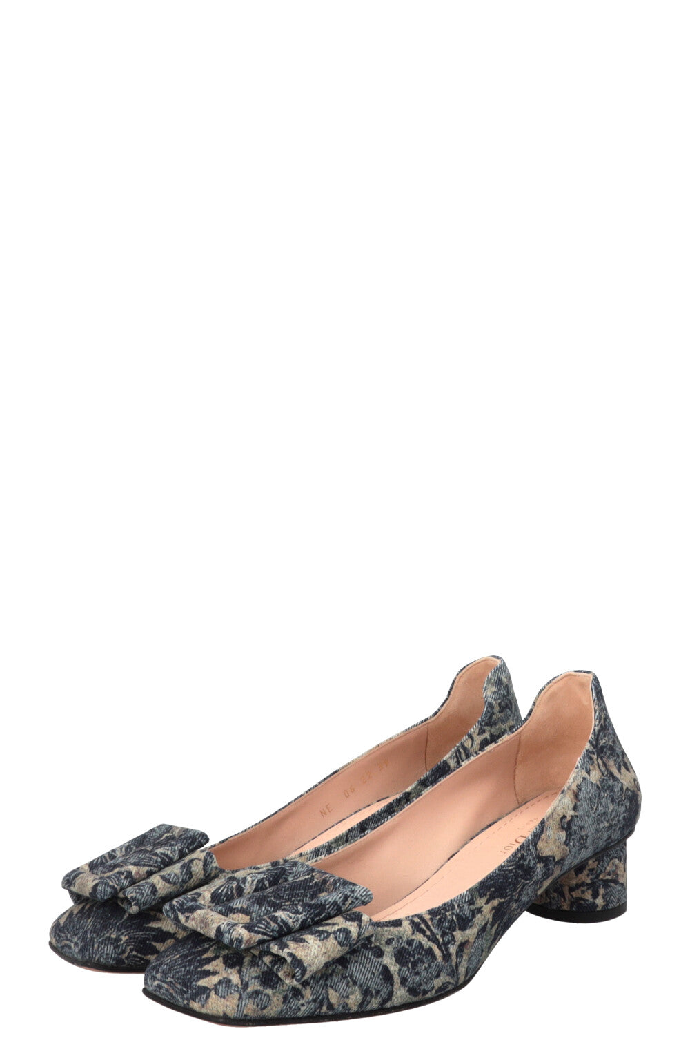 CHRISTIAN DIOR Idylle Bow Heels Blue Beige