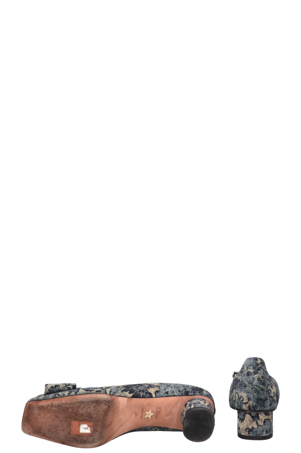 CHRISTIAN DIOR Idylle Bow Heels Blue Beige