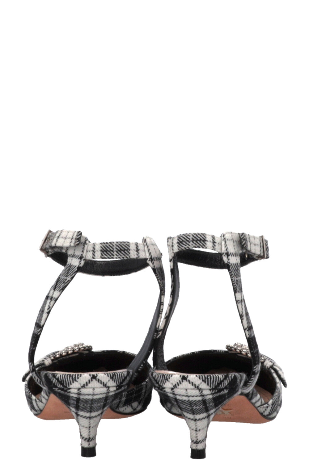 CHRISTIAN DIOR Dior Gang Tartan Heels Black White