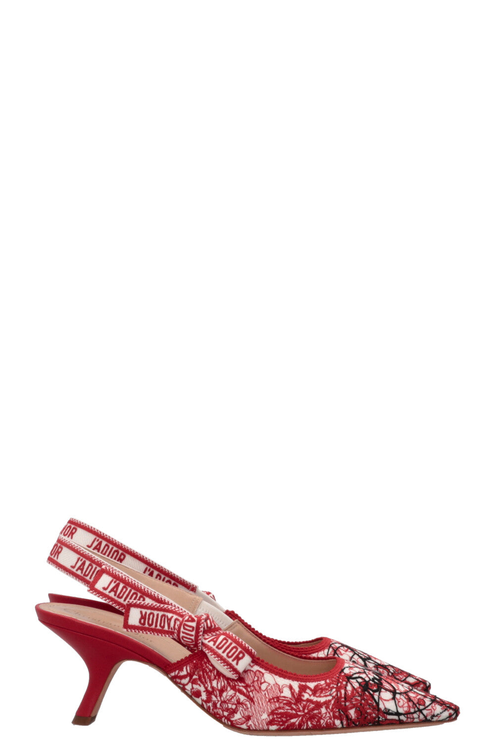 CHRISTIAN DIOR J'Adior Slingback Heels Red White
