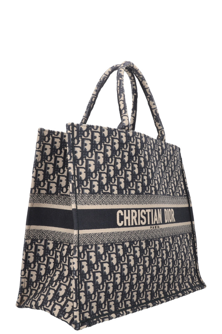 CHRISTIAN DIOR Book Tote Oblique Canvas Navy