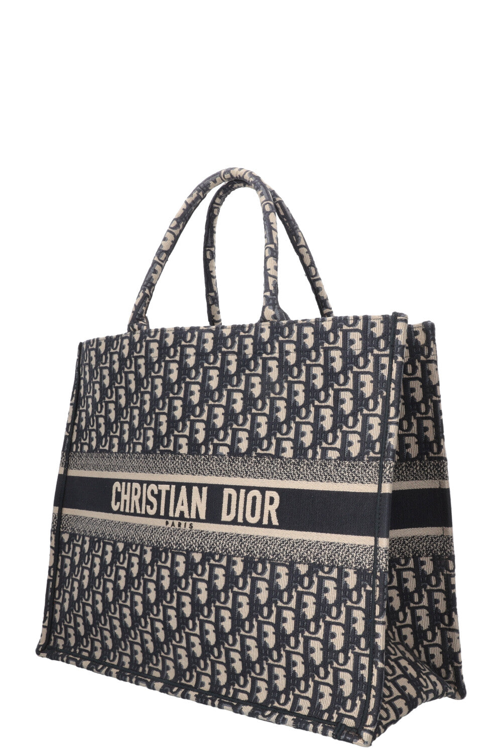 CHRISTIAN DIOR Book Tote Oblique Canvas Navy