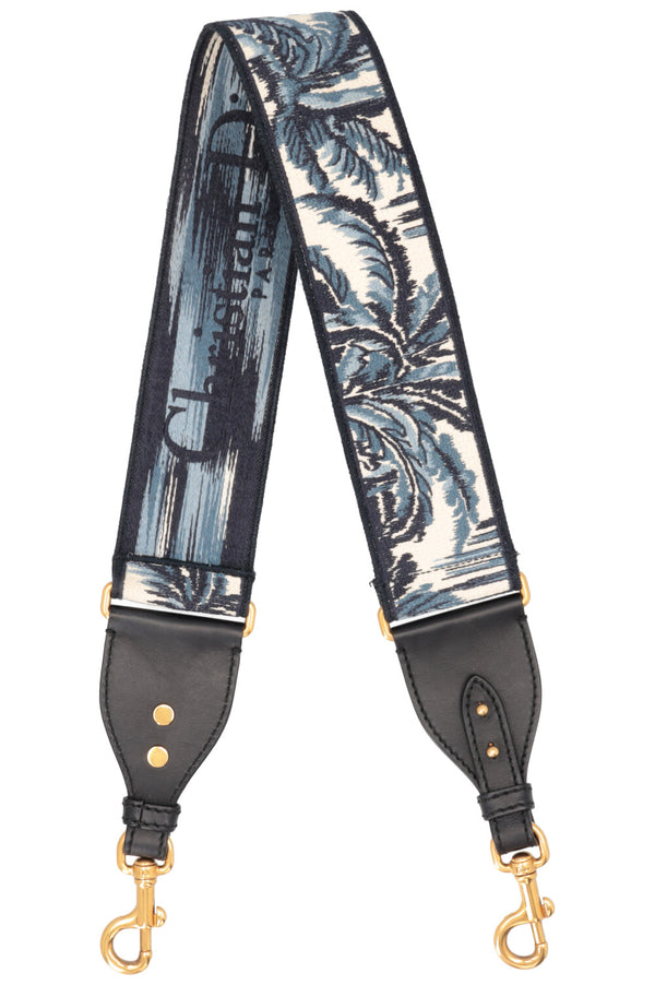 CHRISTIAN DIOR Shoulder Strap Canvas Blue