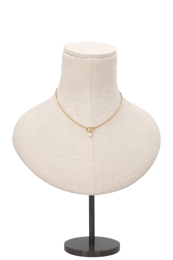 CHRISTIAN DIOR Petit CD Necklace Gold