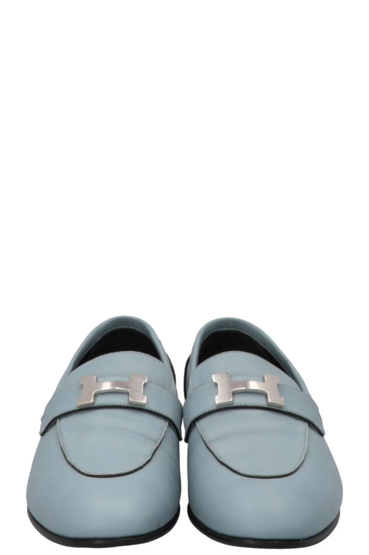 HERMÈS Paris Loafers Palladium Blue