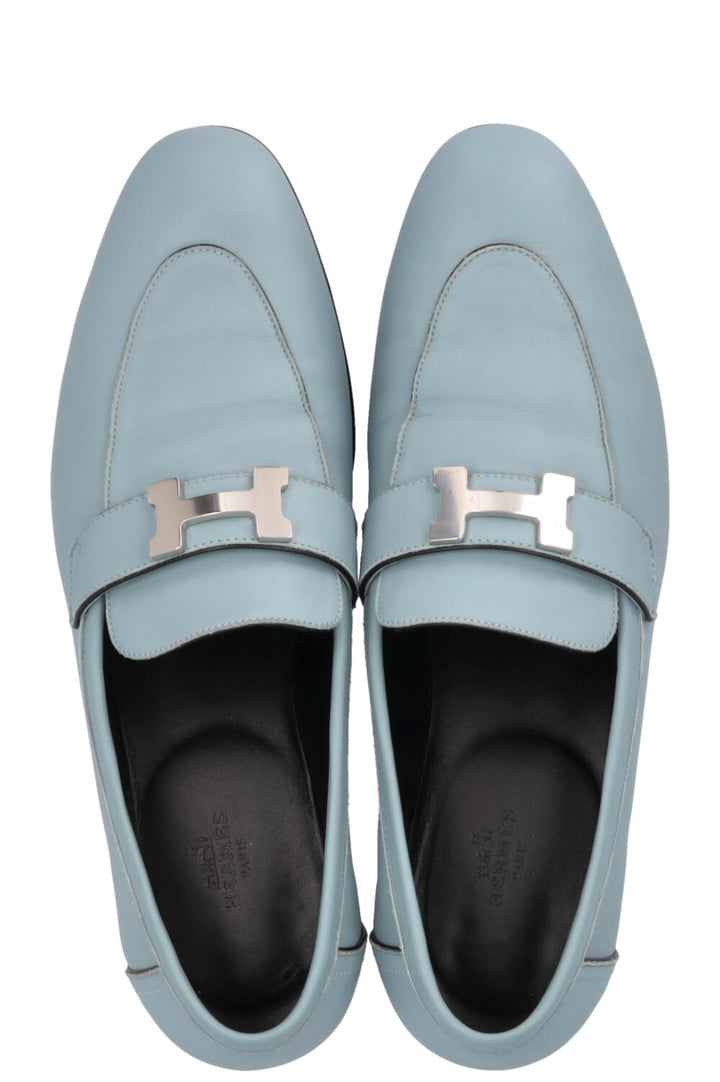 HERMÈS Paris Loafers Palladium Blue