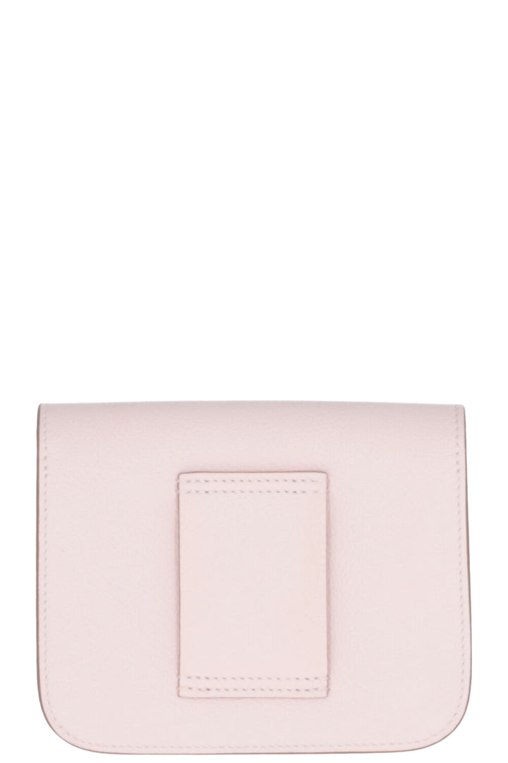 HERMÈS Constance Slim Compact Wallet Evercolor Mauve Pale