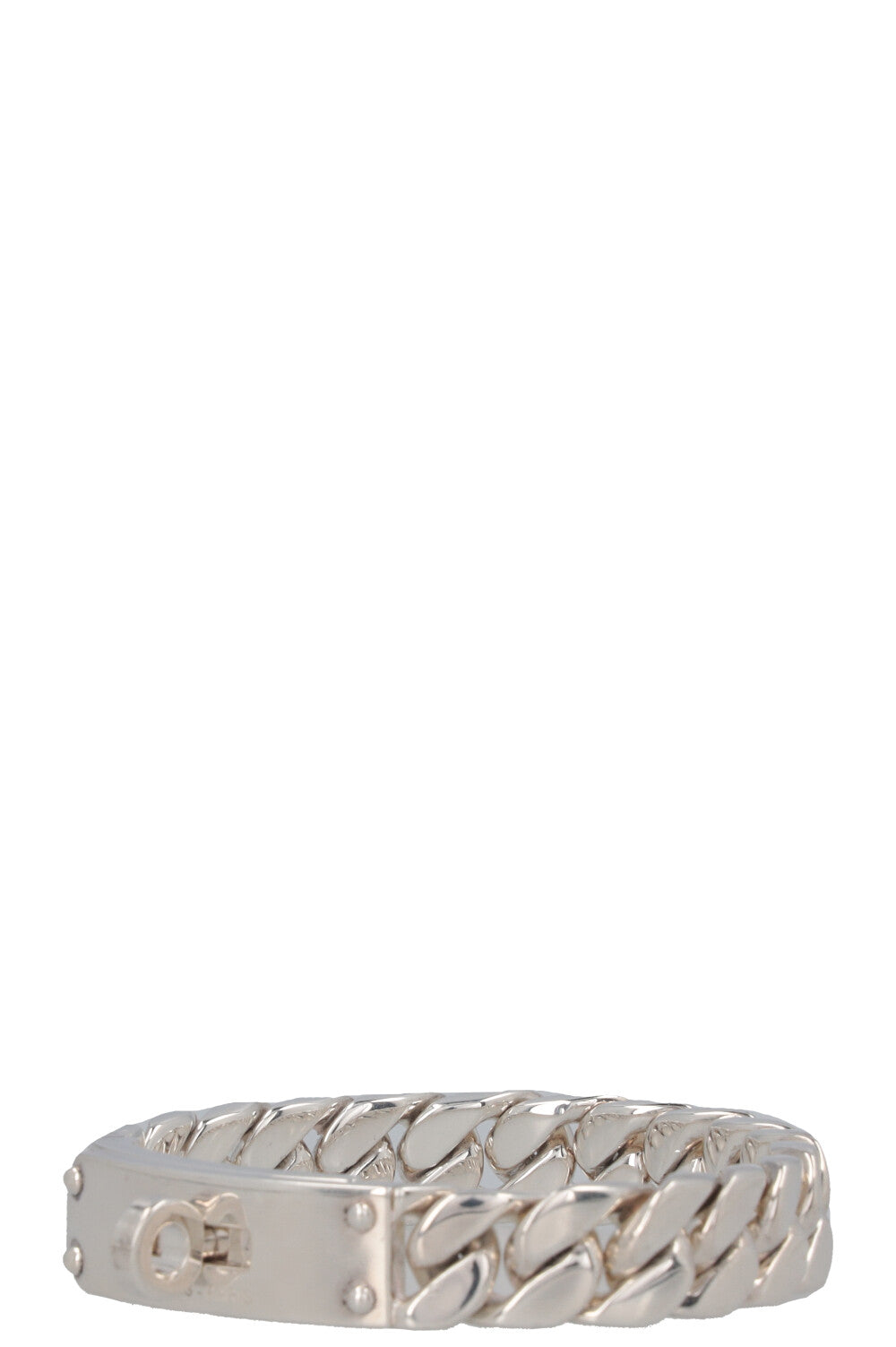 HERMÈS Kelly Gourmette GM Bracelet Silver