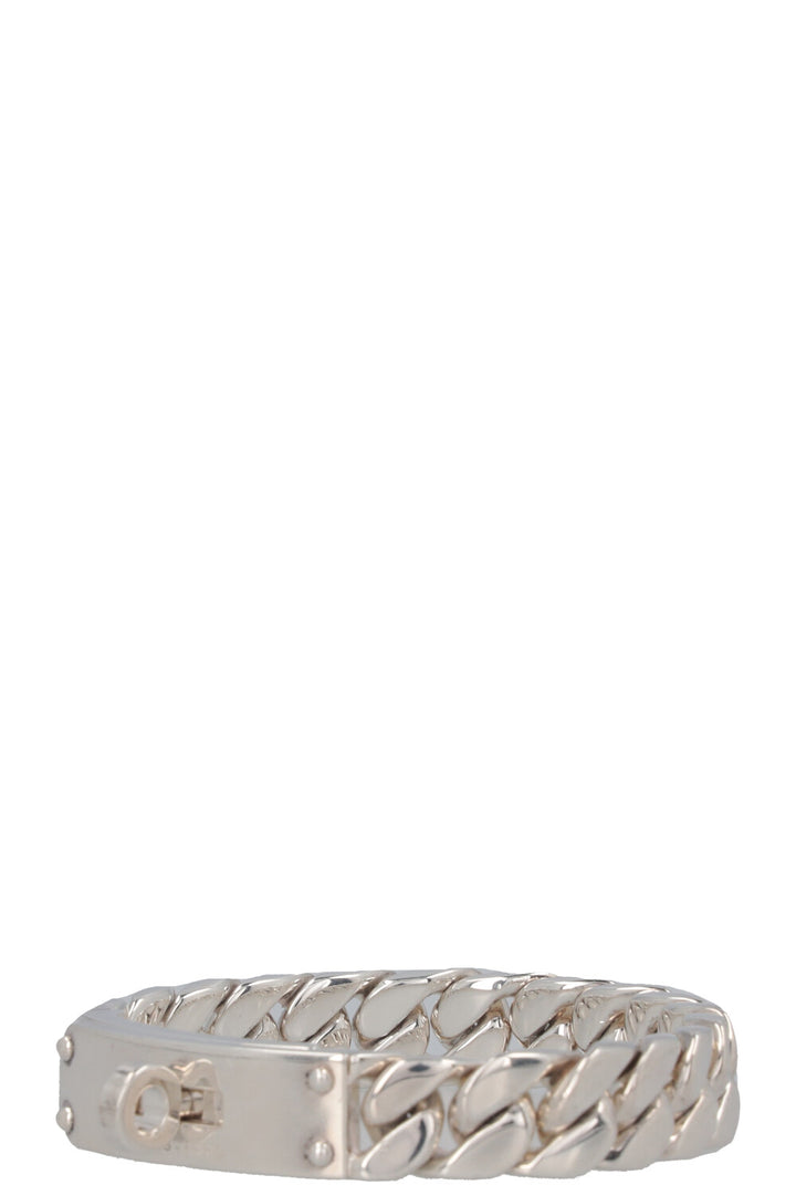 HERMÈS Kelly Gourmette GM Bracelet Silver
