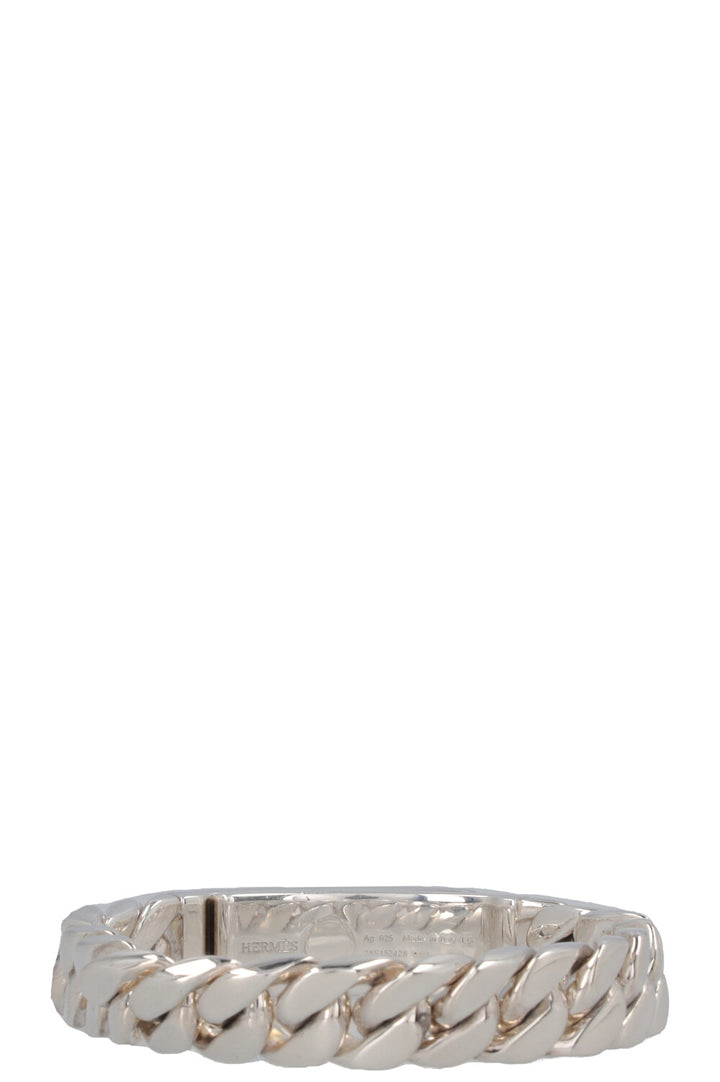 HERMÈS Kelly Gourmette GM Bracelet Silver