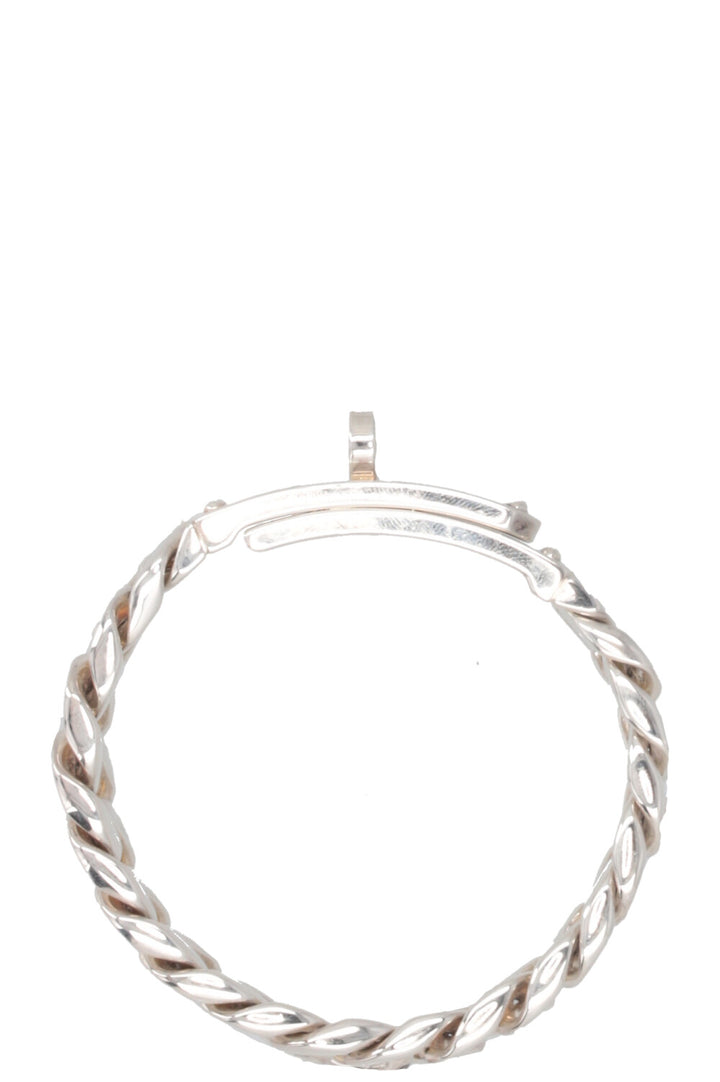 HERMÈS Kelly Gourmette GM Bracelet Silver