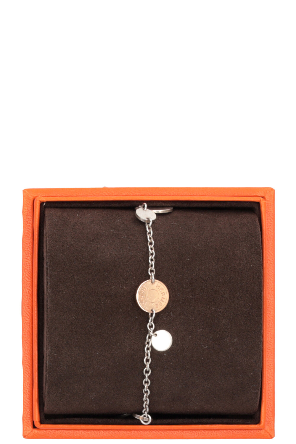 HERMÈS Confettis Ex Libris Bracelet Silver 18k Rosegold