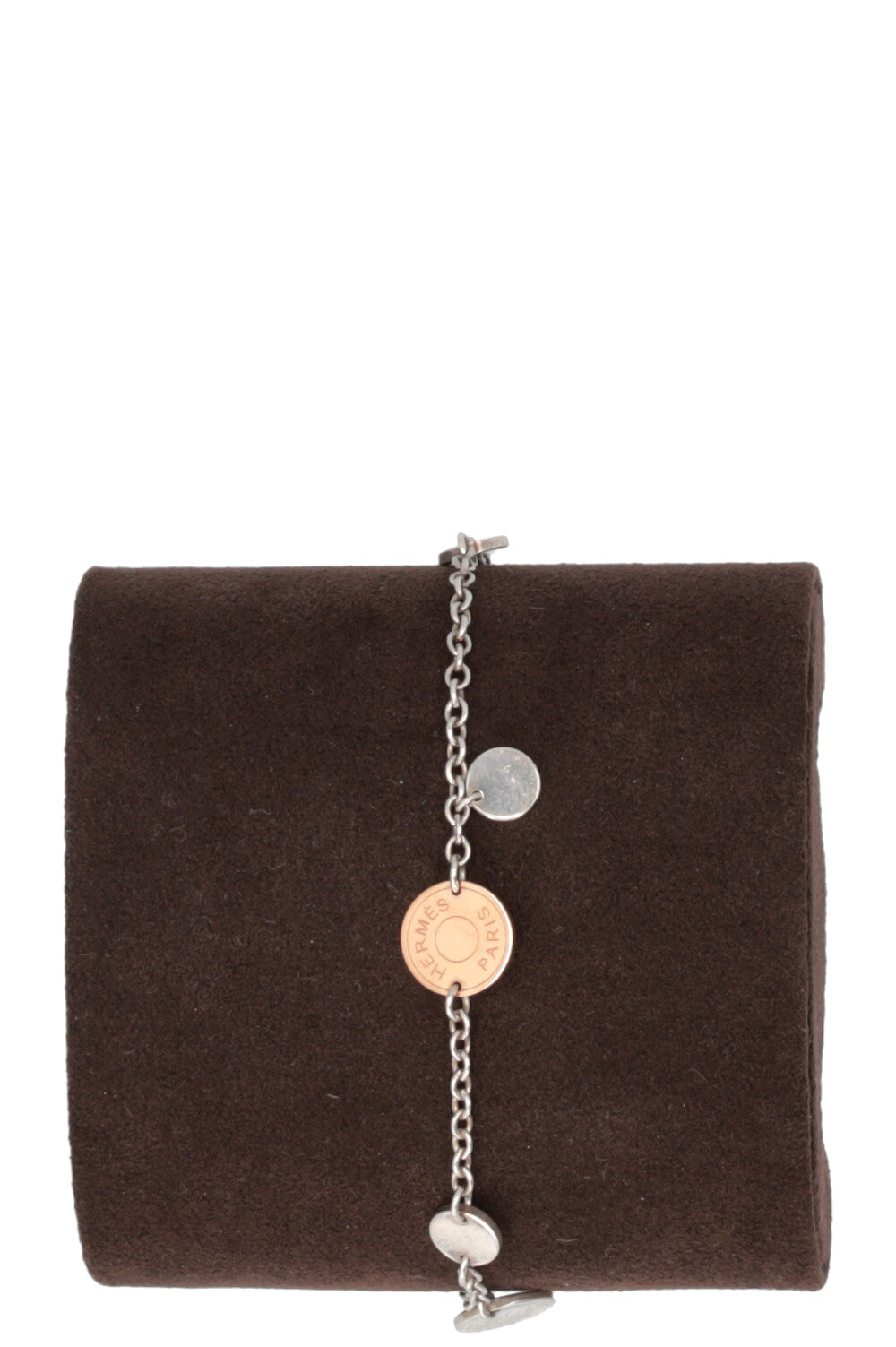 HERMÈS Confettis Ex Libris Bracelet Silver 18k Rosegold