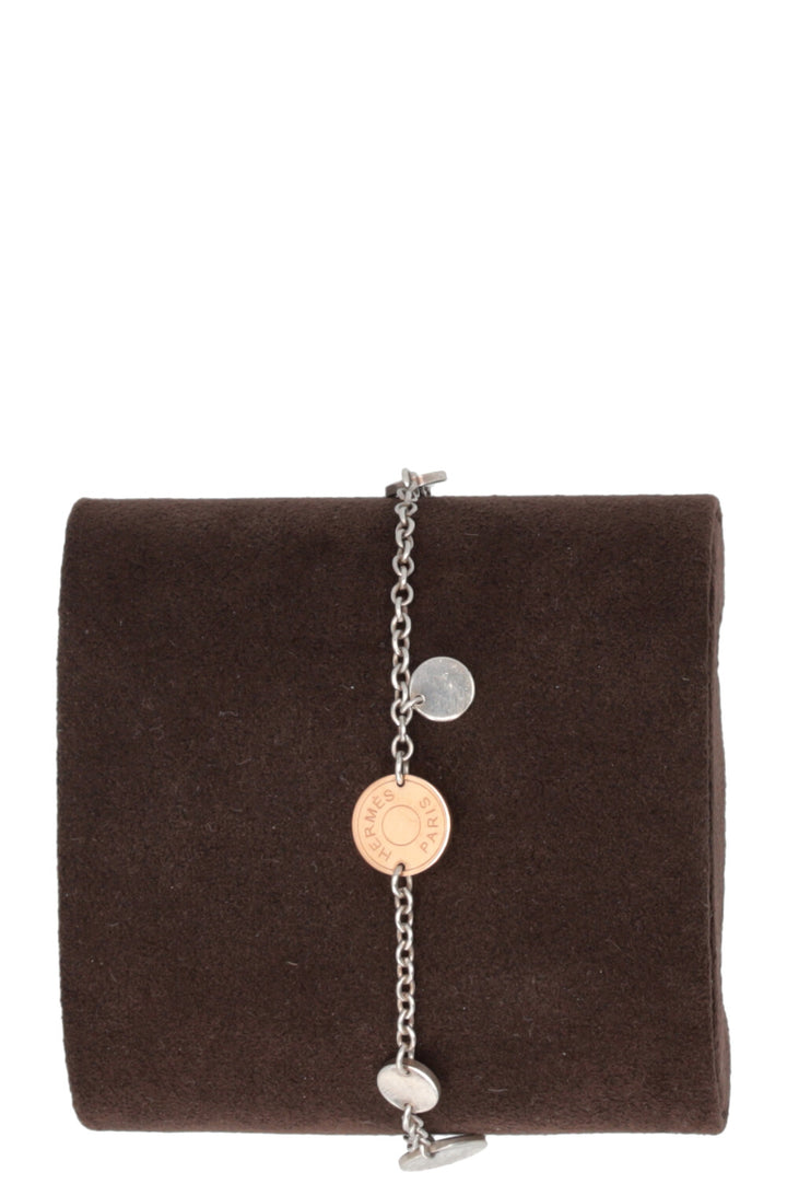 HERMÈS Confettis Ex Libris Bracelet Silver 18k Rosegold