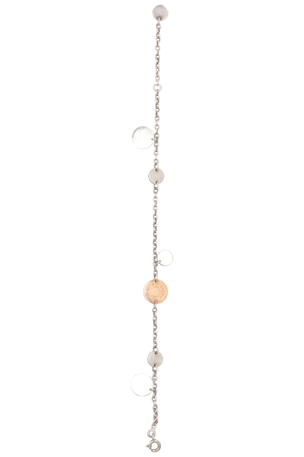 HERMÈS Confettis Ex Libris Bracelet Silver 18k Rosegold