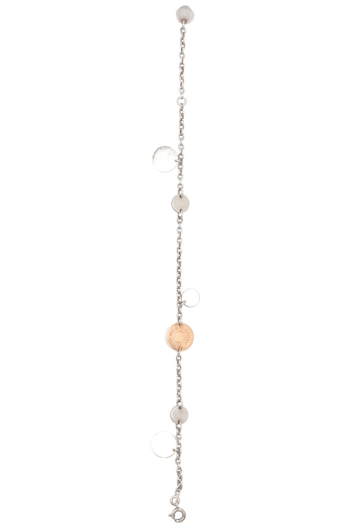 HERMÈS Confettis Ex Libris Bracelet Silver 18k Rosegold