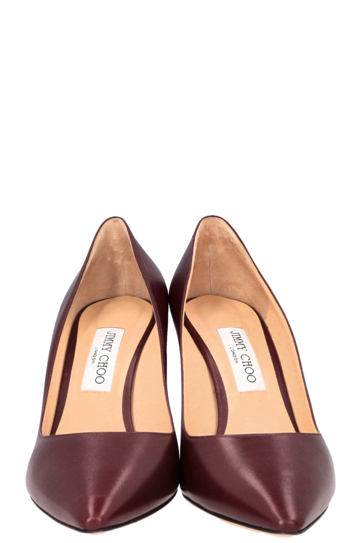 JIMMY CHOO Escarpins Cuir Bordeaux