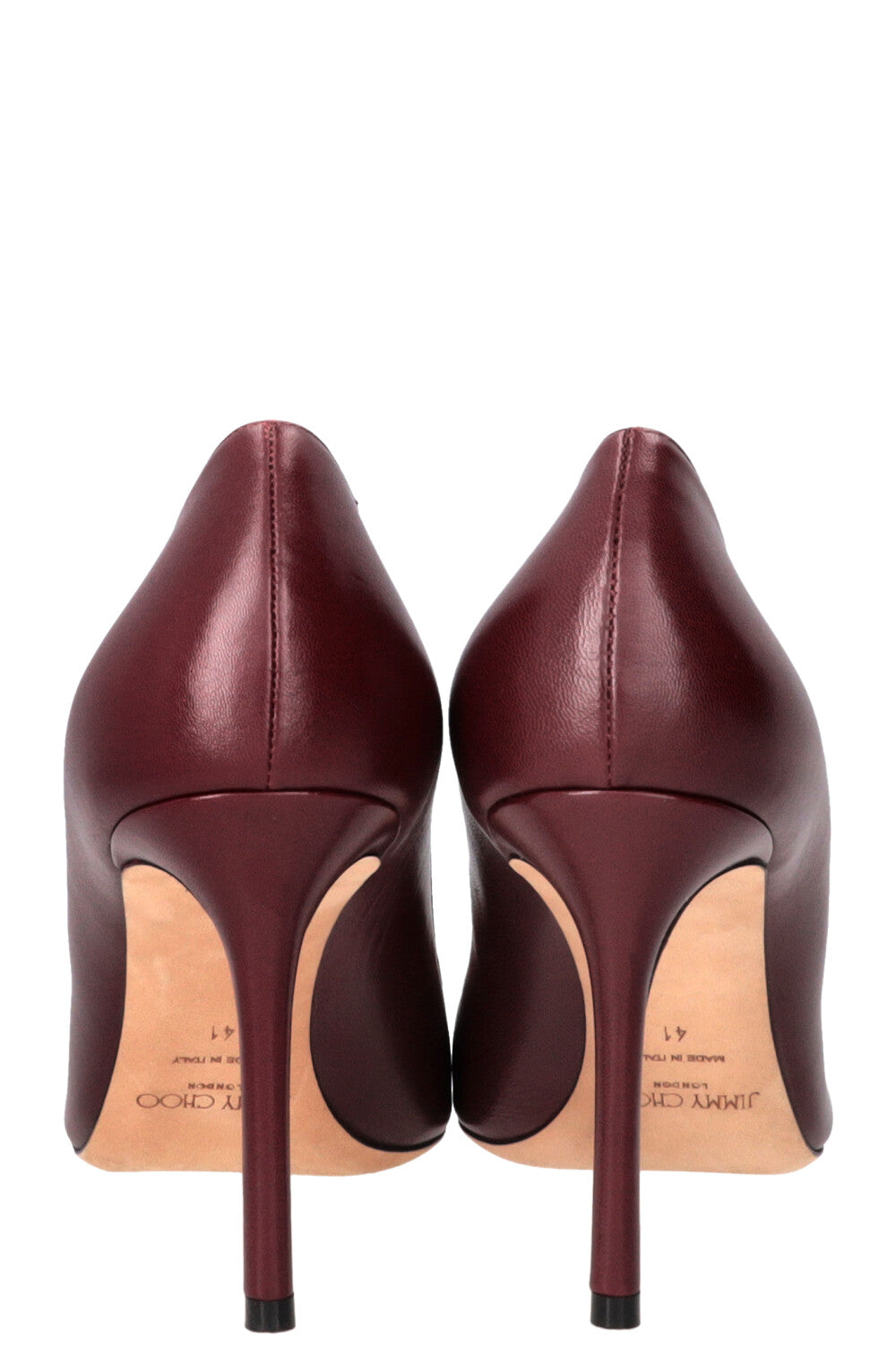 JIMMY CHOO Escarpins Cuir Bordeaux