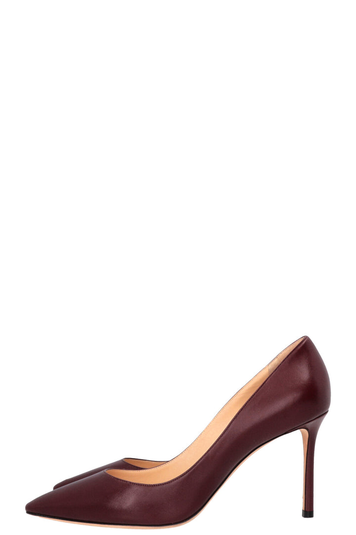 JIMMY CHOO Escarpins Cuir Bordeaux
