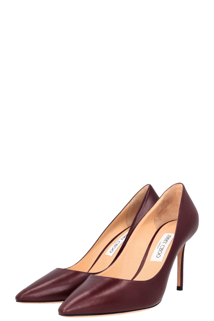 JIMMY CHOO Escarpins Cuir Bordeaux