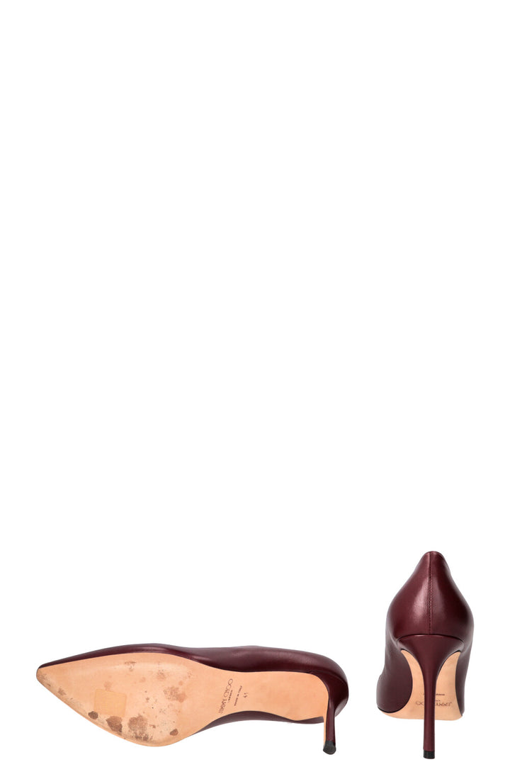 JIMMY CHOO Escarpins Cuir Bordeaux