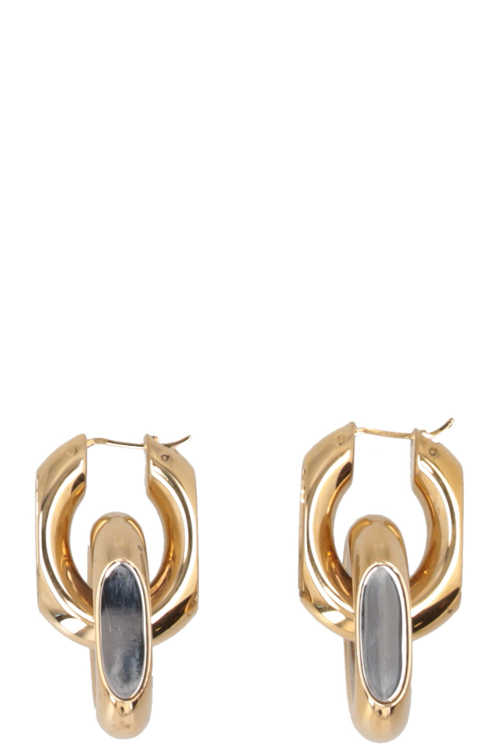 SAINT LAURENT Boucles d'oreilles Cassandre Duo Or Argent