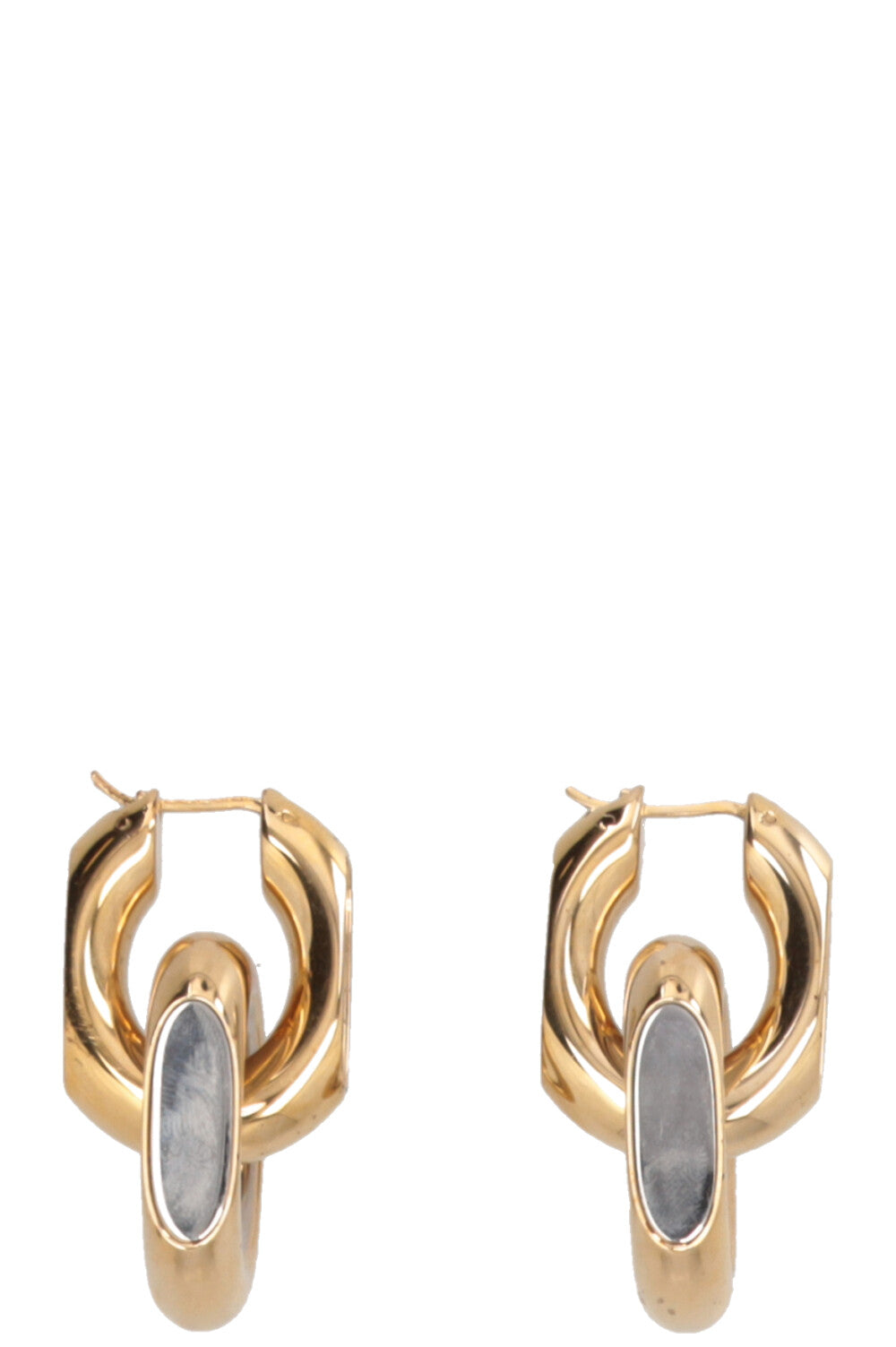 SAINT LAURENT Boucles d'oreilles Cassandre Duo Or Argent