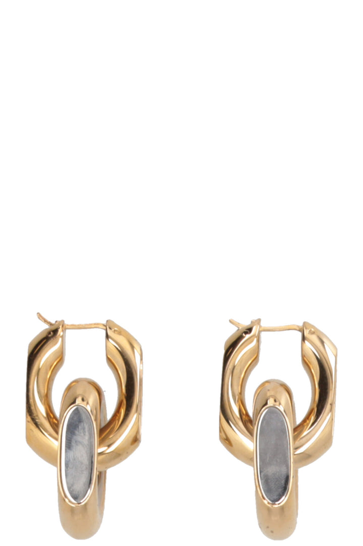 SAINT LAURENT Boucles d'oreilles Cassandre Duo Or Argent