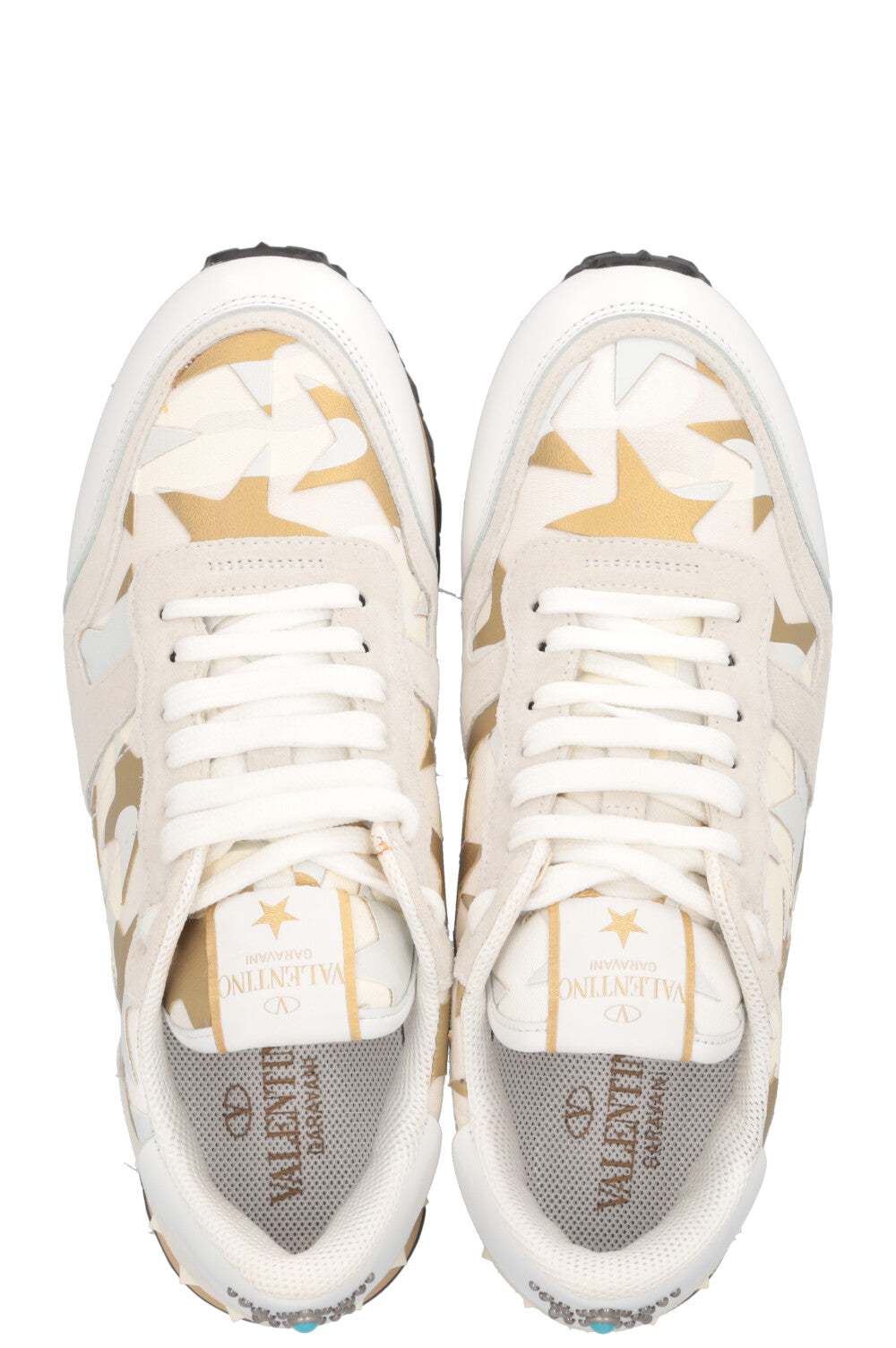 VALENTINO Rockrunner Sneakers Gold White