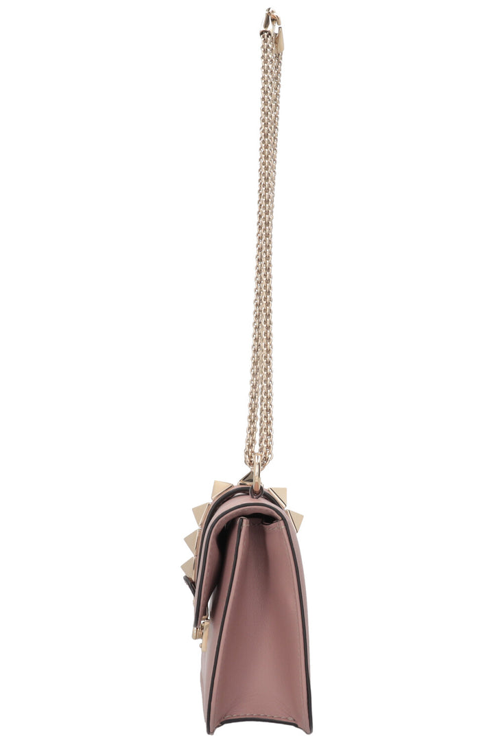 VALENTINO Glam Lock Bag Small Leather Blush Pink