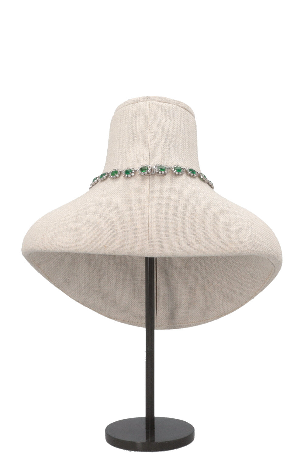 CHRISTAN DIOR Vintage Emerald Necklace + Earclips