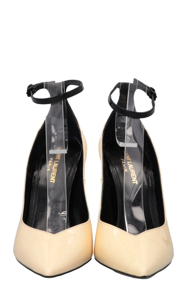 SAINT LAURENT Escarpins Zoe vernis ivoire