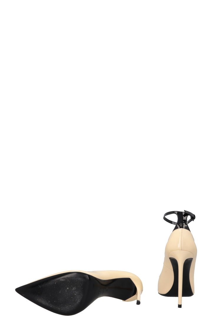 SAINT LAURENT Escarpins Zoe vernis ivoire