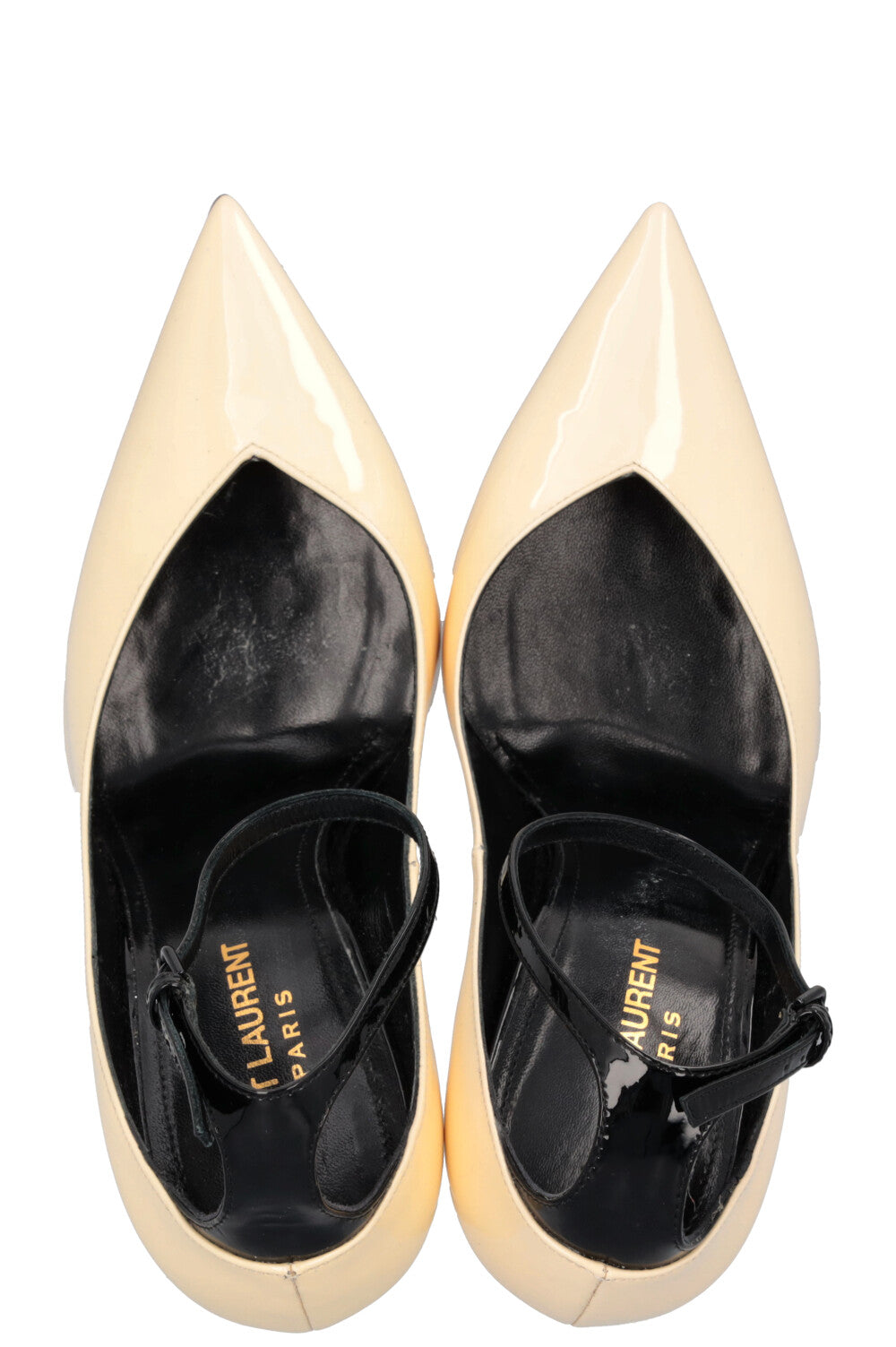 SAINT LAURENT Escarpins Zoe vernis ivoire