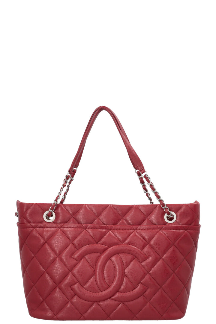 CHANEL Timeless Soft Shopper Tote Caviar Red