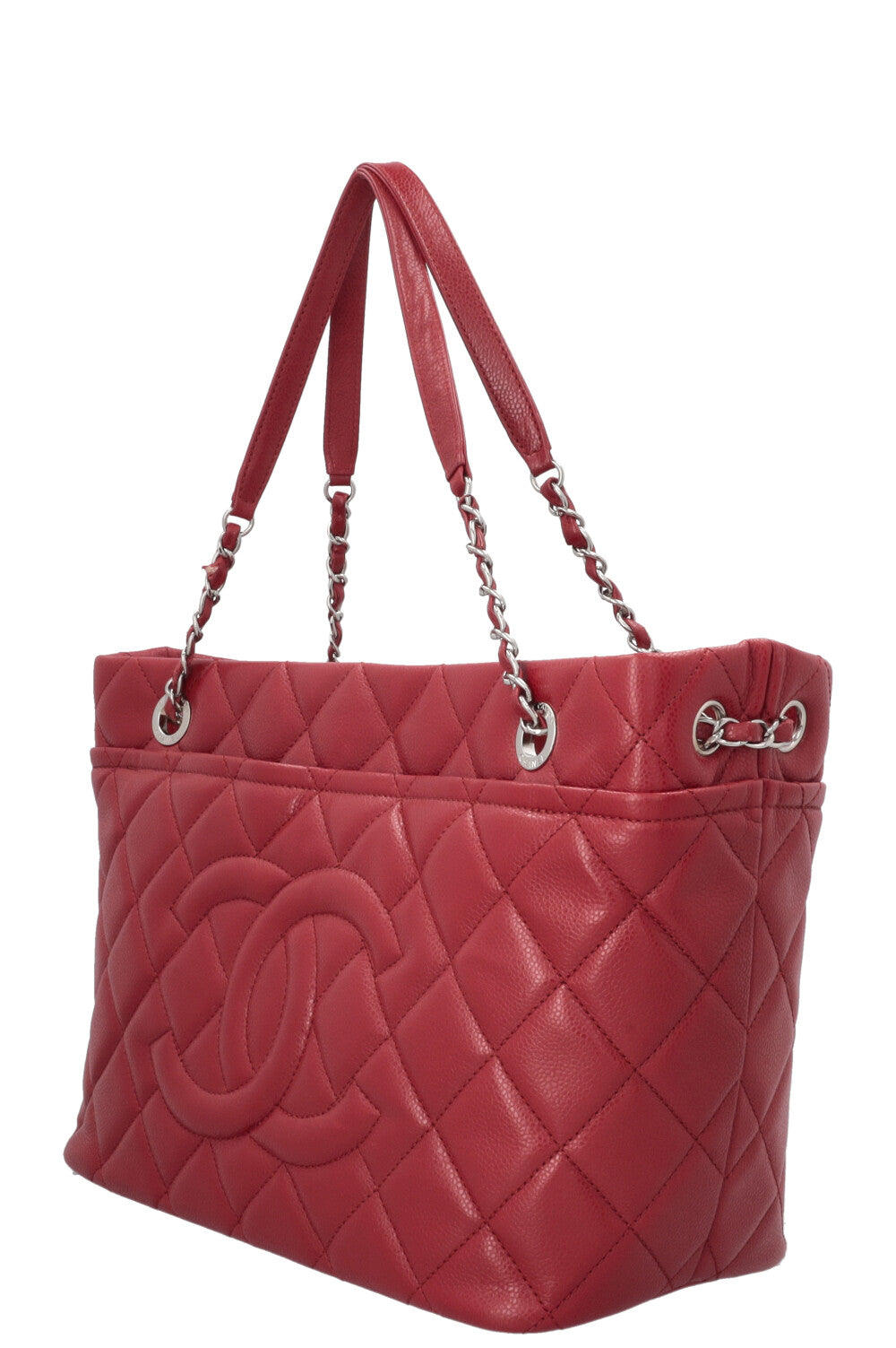 CHANEL Timeless Soft Shopper Tote Caviar Red