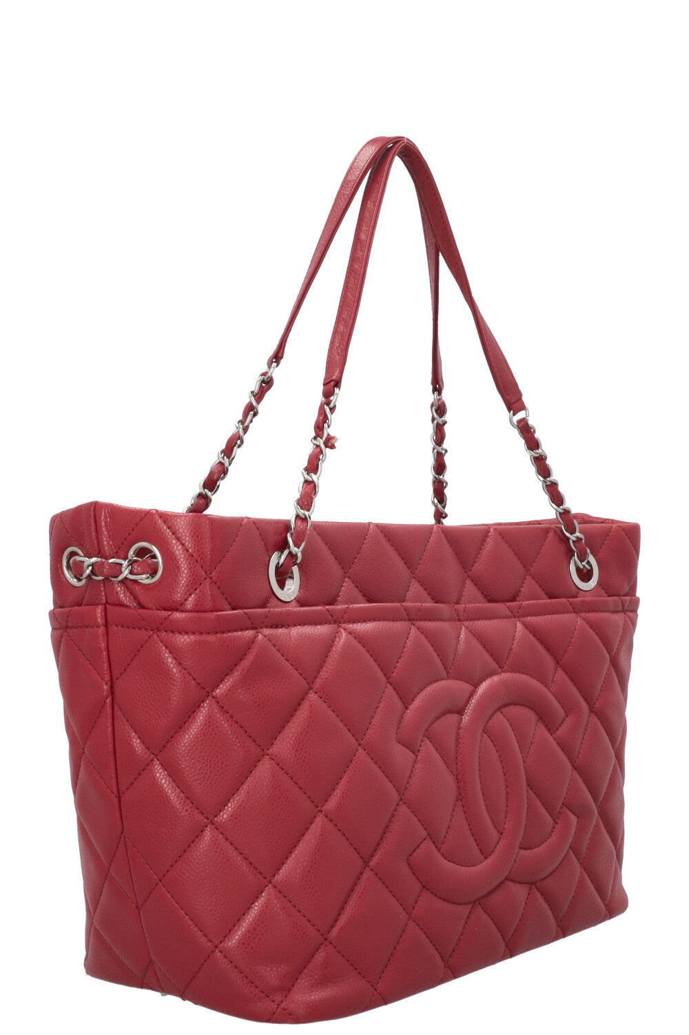 CHANEL Timeless Soft Shopper Tote Caviar Red