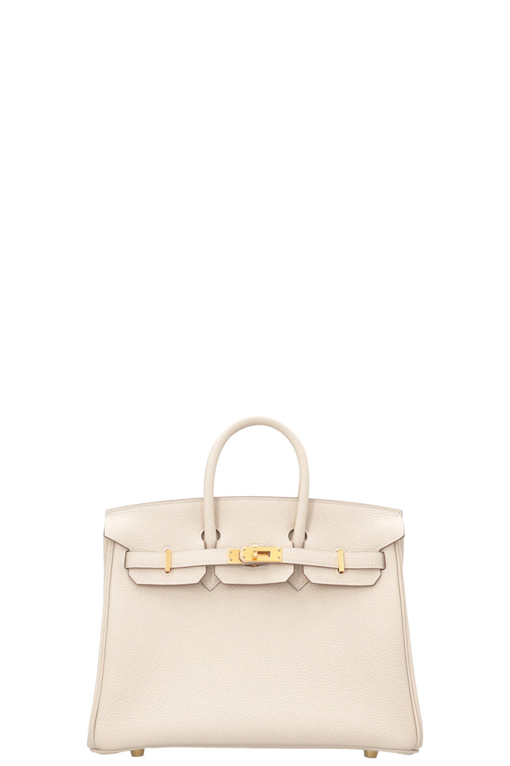 HERMÈS Birkin 25 Retourne Togo Craie