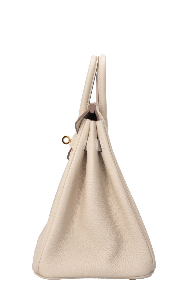 HERMÈS Birkin 25 Retourne Togo Craie