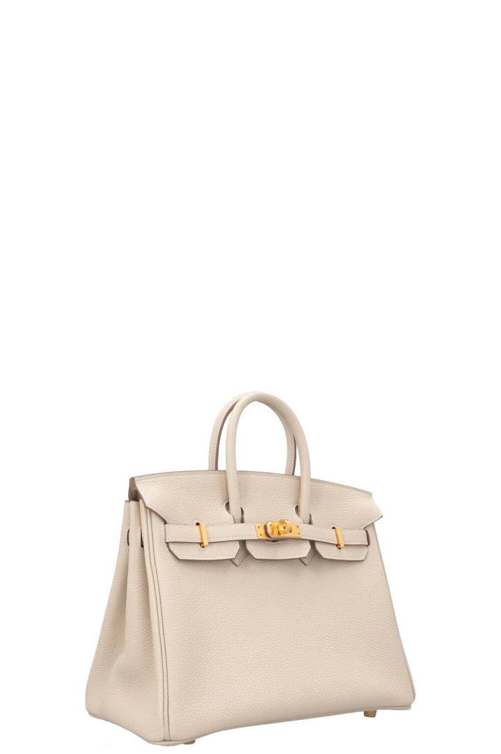 HERMÈS Birkin 25 Retourne Togo Craie